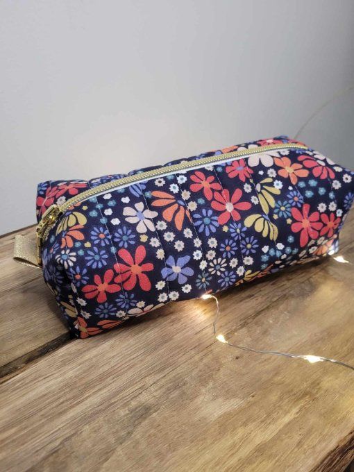 Trousse d'école en coton matelassé