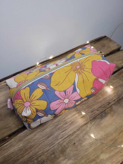 Trousse d'école en coton matelassé