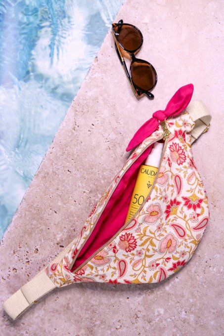 Sac banane à fleurs